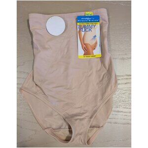 SlimShaper by Miracle Brands Women's High-Waisted Tummy Tuck Briefs Beige Sz M